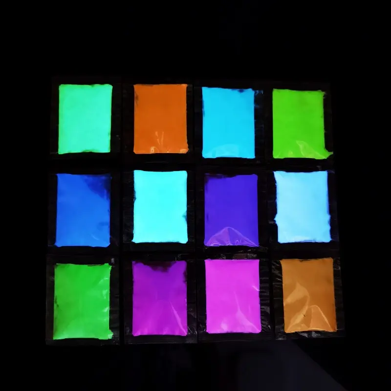 13colors Luminous Powder Fluorescent Powder DIY Luminous Powder Nail Art Injection Color Powder 10g