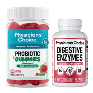 Physician's Choice Gut & Go Bundle: Gut Health, Bloating & Immune Support with Digestive Enzymes & Probiotic Gummies