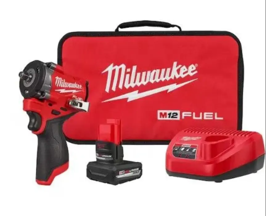 2562-21 Stubby 3/8 in. Impact Wrench Kit w/(1) 5.0 Ah High Output Battery  MSRP $299 M12 FUEL 12V Li-Ion Brushless Cordless