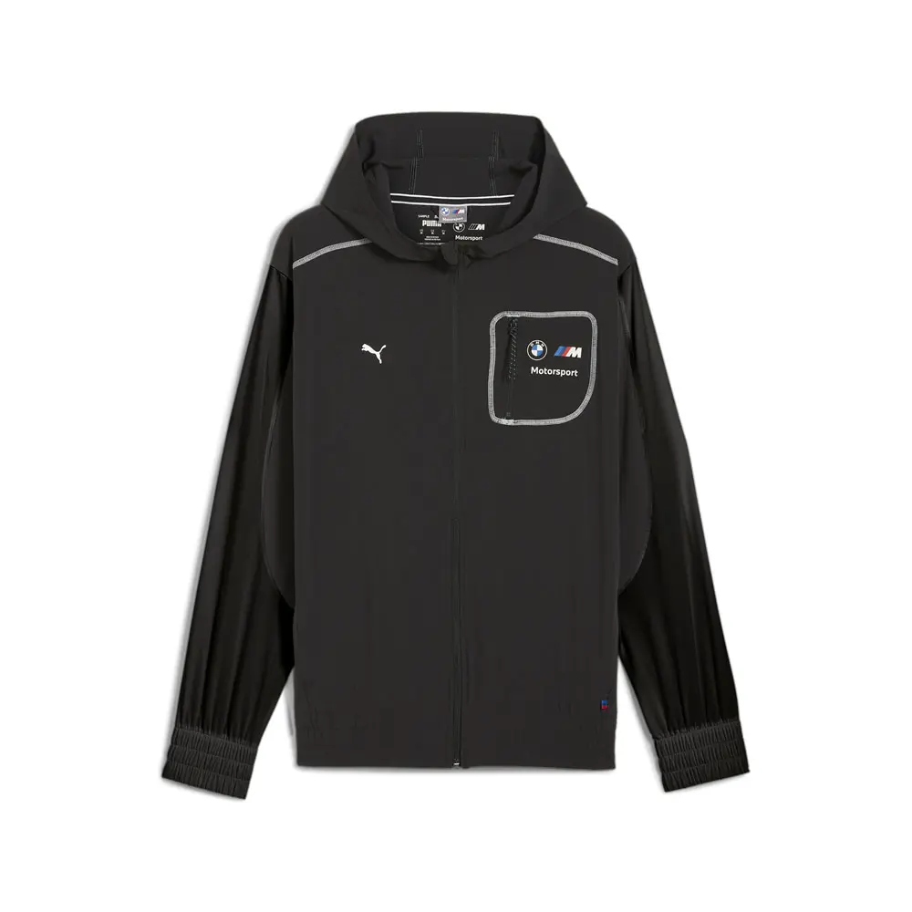 PUMA Mens Bmw M Motorsport Paneled Hoodie Athletic Outerwear Casual - Black