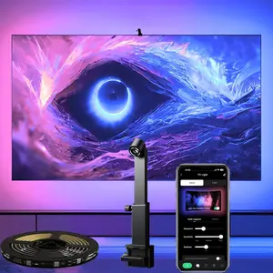 Smart TV LED Backlight with Camera, Syncs with Screen, APP Control Color Changing Light, Fits 32-85 Inch Tvs, Bluetooth-compatible Enabled, Size Compatibility