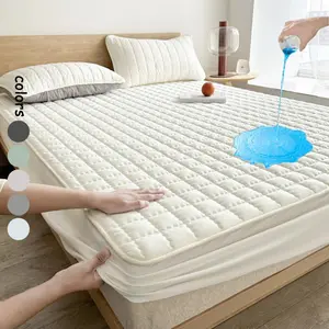 Waterproof Mattress Pad, 2/3 Counts/set Soft Comfortable Breathable Mattress Protector, Mattress Topper for Bedroom, Guest Room, Apartment, School, Home with Pets Or The Elderly, Waterproof Mattress Cover