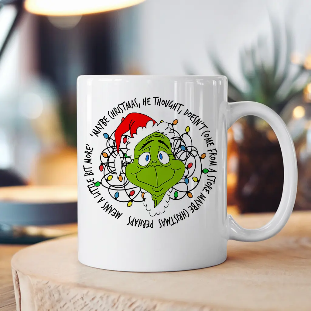 G.rinch Christmas Coffee Mugs 11oz & 15oz - Cozy Up This Holiday Season