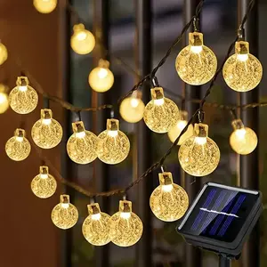 39.3FT Solar Globe String Lights, 100 LED Waterproof 8-Mode Solar Powered Lights, Ideal for Your Backyard, Patio, Porch, Camping, Party & Holiday Decorations (Warm White)