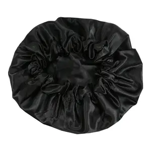 2025 Best-Selling Double-Layer Oversized Satin Sleep Cap – Adjustable Thickened Hair Bonnet for Home Spa & Nighttime Hair Protection Haircare Heatless Satin Colorful Hair Bonnet