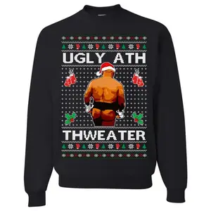 OnCoast Mike Tyson Ugly Ath Thweater, Ugly Christmas Sweater, Funny Christmas Sweater, Holiday Crewneck Sweater