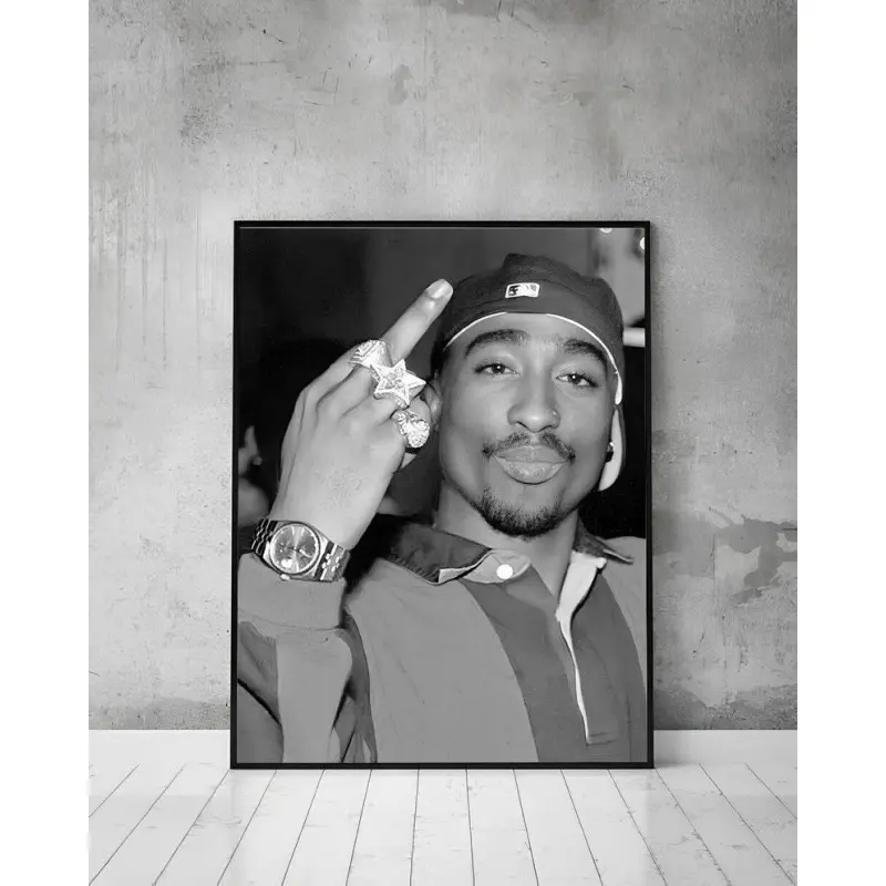Tupac Shakur Poster, Rap Poster Rapper Poster(Poster only frameless) Art Canvas Prints Decorative Artwork