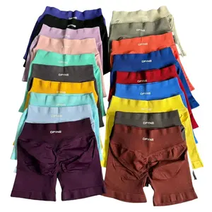 Impact Low Waist Seamless Yoga Shorts Scrunch Bum Gym Shorts Workout Biker Short Stretch Fitness Clothing comfortable streetwear casual embroidery bone denim peach girl sportswear three-piece set gymswear  shark  womem v waistleggings jean summer bbfi gum