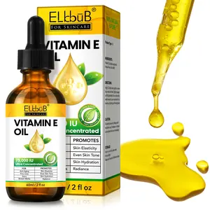 Elbbub Vitamin E Oil 60ml, 75,000 Iu Moisturizing Body Oil For Dry Skin, Skin Oil, Pure Oils, Suitable for Hair, Face, Body, Scar Care, Summer Body Care Oil, Daily