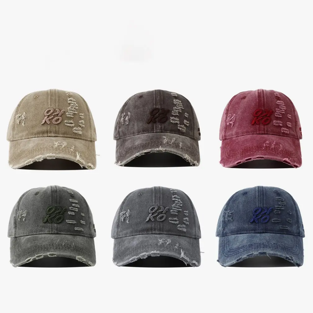 American Retro Unisex Washed Distressed Baseball Hat, Embroidery Ripped Duckbill Cap, Adjustable Breathable Sports Cap, Classic Low Profile Hat Unconstructed Plain Cap, Casual Cap, Street Baseball Hat, Outdoor Hat, Versatile Accessories, Perfect Gift