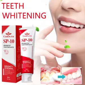 Guiovrn SP-10 ultra whitening toothpaste,SP10 Probiotic Whitening Toothpaste Gentle Stain Removal, Balances Oral Microbiome & Fights Bad Breath–Enamel Safe Formula