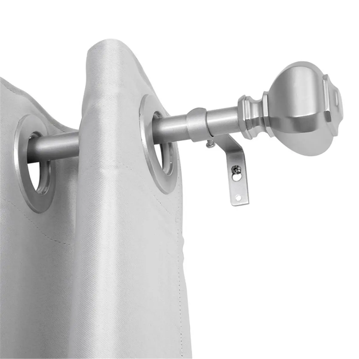 Utopia Alley Renter Friendly Decorative Curtain Rod - 3/4 in Telescopic, 86-120 in Adjustable, Easy to Install, Nickel Finish, for Bedroom/Dining Area Windows & Tapestry Use, Renter Friendly Curtain Rod