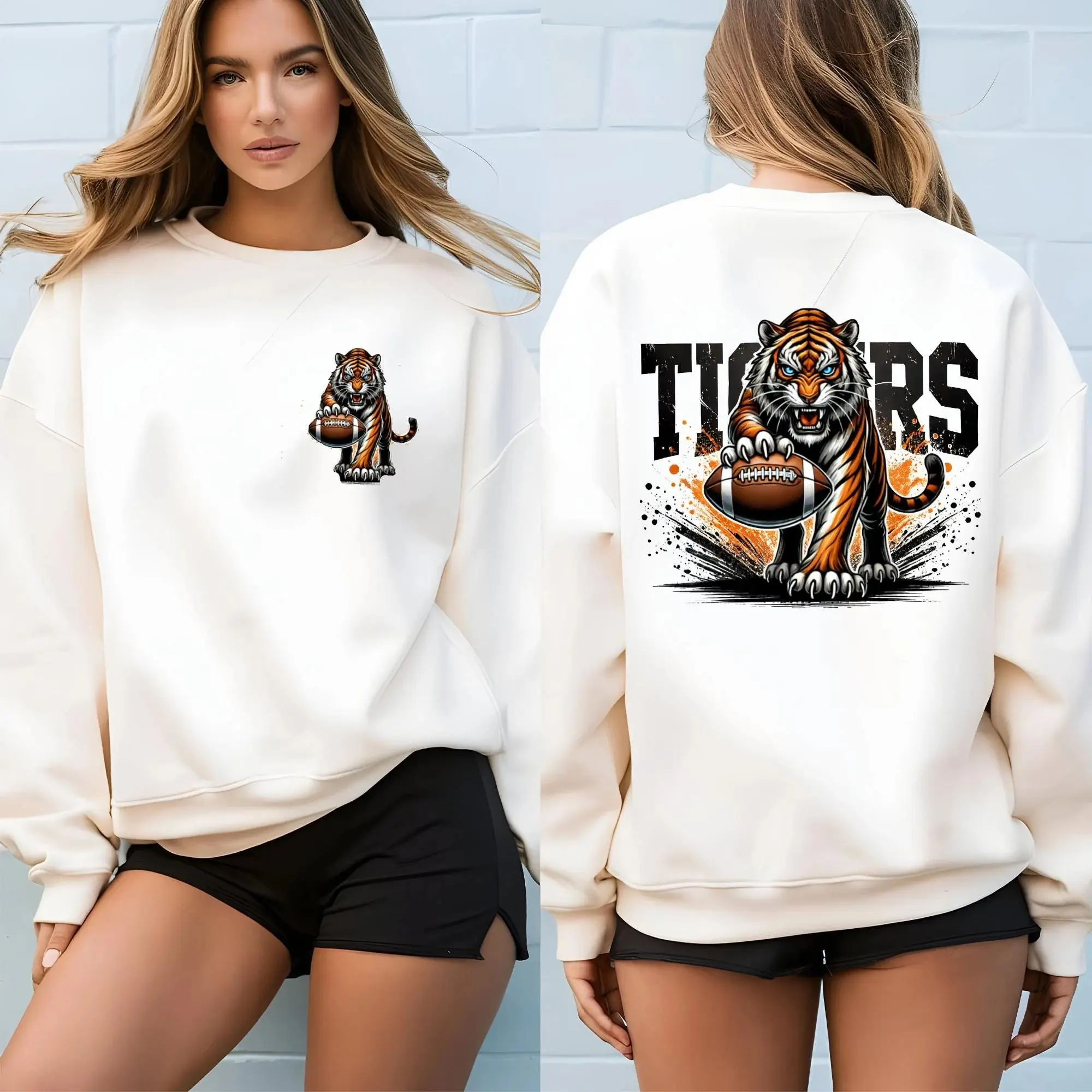 Tigers Shirt, Tiger Football Shirt, Retro School Spirit Shirts, Tigers Football Tee, Football Mom Shirt, Go Tigers, Tiger Mascot Tee 0DB, Shirt for Adult and Youth