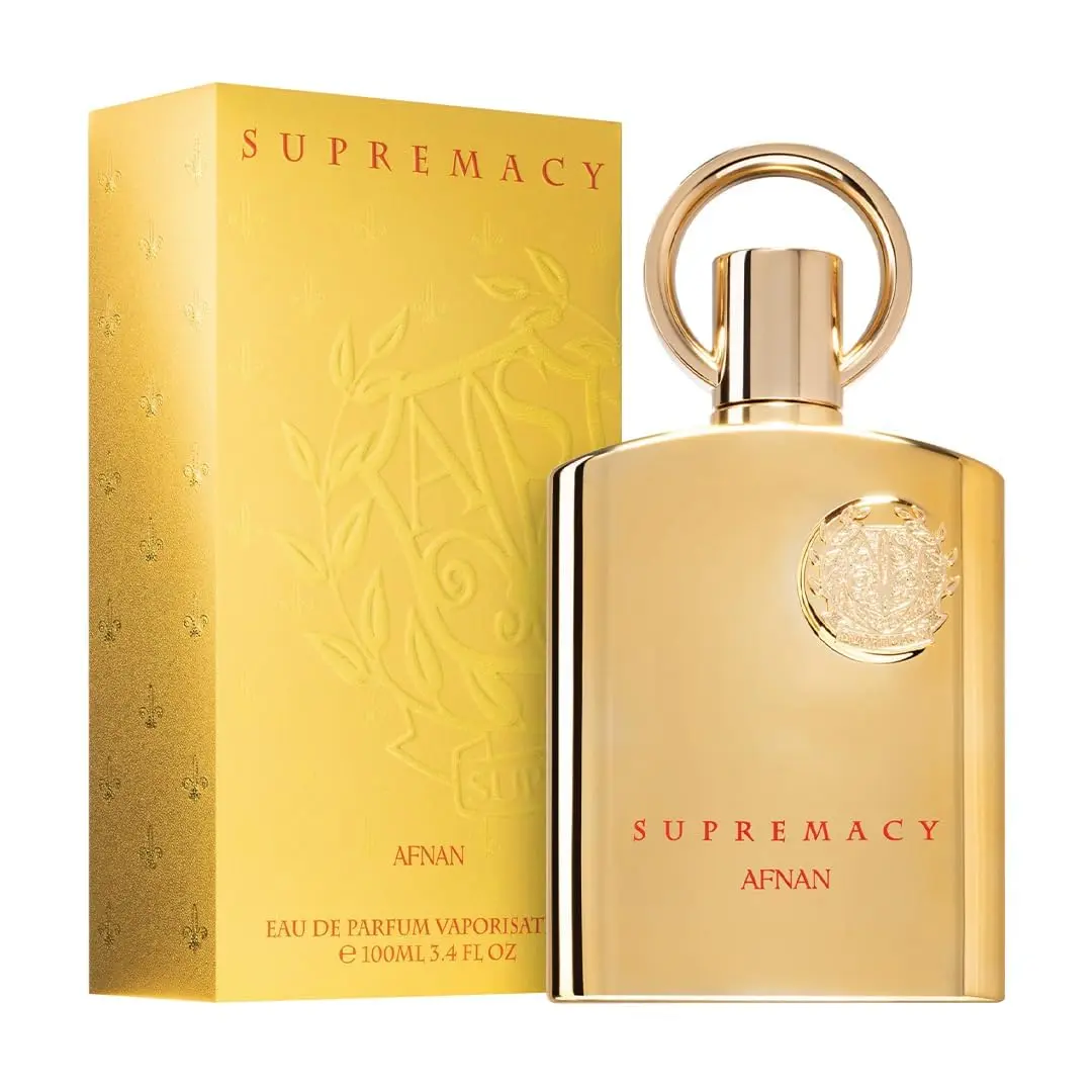 AFNAN Supremacy Gold for Men Eau de Parfum Spray, 3.4 Ounce Perfume Fragrance Amber Vanilla