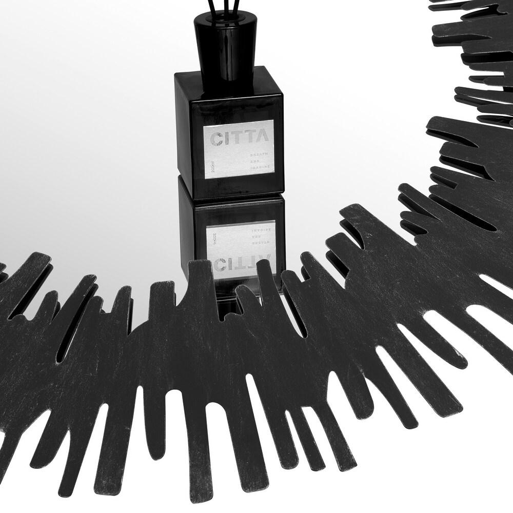 Sunburst Shape Wall Mirror Round Industrial Mirror 33.5"×33.5" - High-Quality Mirror for Home Decor