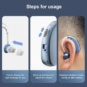 Rechargeable Sound Amplifier, Voice Enhancer Personal Audio Amplifier, Dual Microphone Source Enhancement Device for Daily TV and Conversations, Home Amplifier