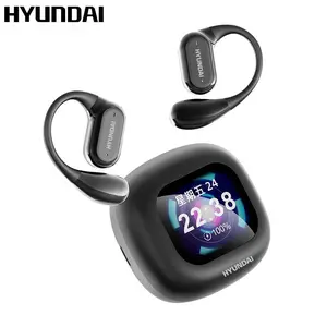 HYUNDAI HY Q18 Electronic Wireless Earbuds with Bluetooth 5.4, Full-Color Touch Screen, ENC Call Noise Reduction, Audio Headphones for Music & Phone Calls
