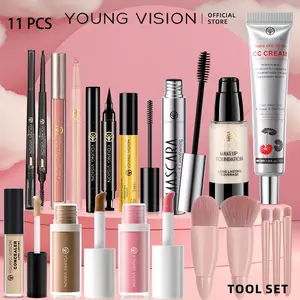 Young Vision 11-Piece Makeup Set, Makeup Kit, Makeup Combo, Premium Texture & Rich Color Range, Ideal for Beginners & Professionals