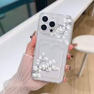 [Soft Phone Case] Soft Minimalist Phone Case |     Transparent Card Slot Design, Compatible with iPhone Models 17, 16, 15, 14, 13, 12, 11, XS, XR, X, 7, 8, Mini, Plus, Pro, and Max |     Holds Wallet IDs, Bank Cards, and Photos