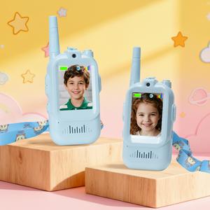 Kids Video Walkie Talkies Toys 2 Pack Long Range Communication with Camera Ideal for 3-12 Year Olds Colorful Audio for Outdoor Indoor Play Holiday Christmas Gifts Video call intercom Christmas Sock Filler