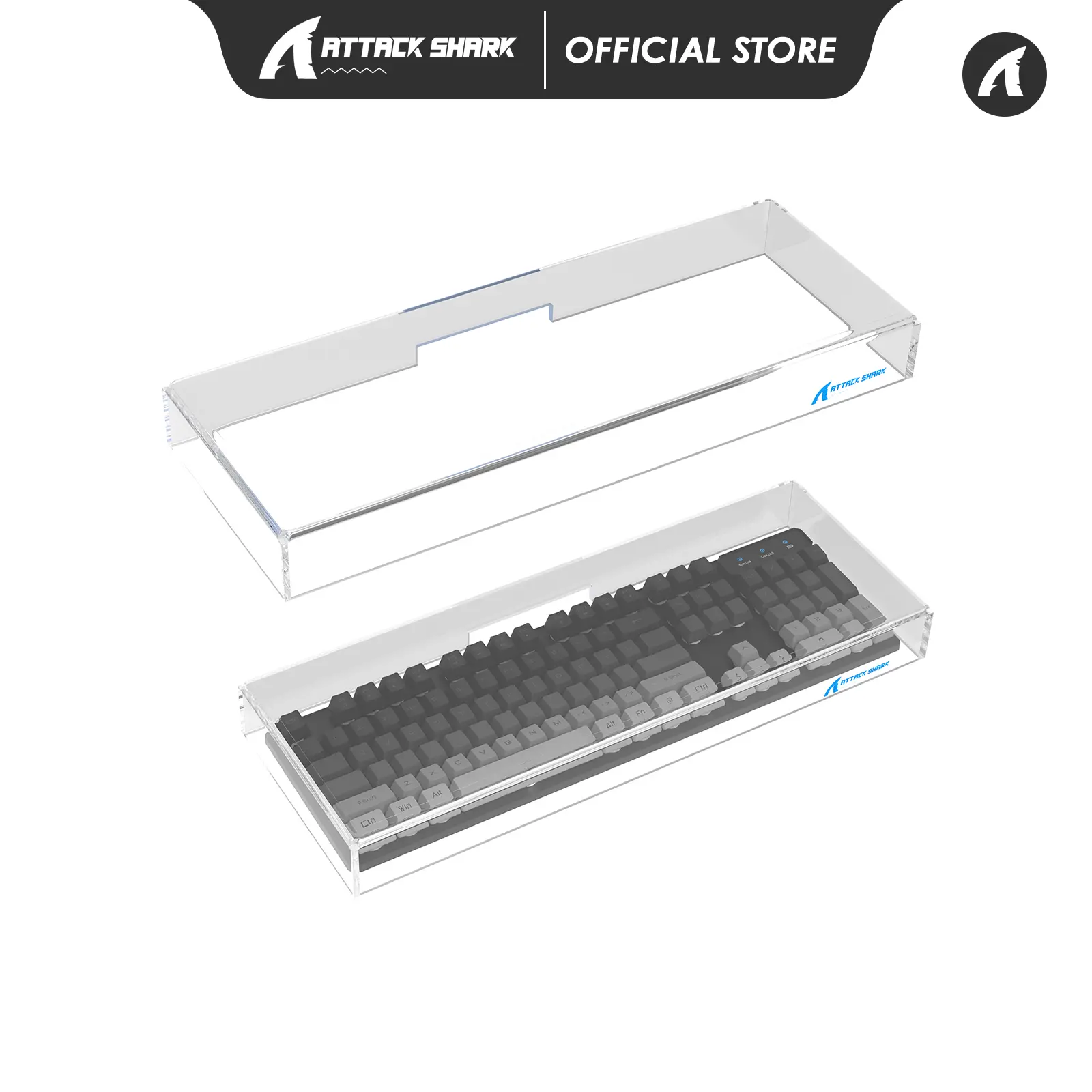 ATTACK SHARK x MAMBASNAKE Acrylic Clear Transparent Keyboard Cover with Dustproof Waterproof Anti-hit Anti-cat Protective Case