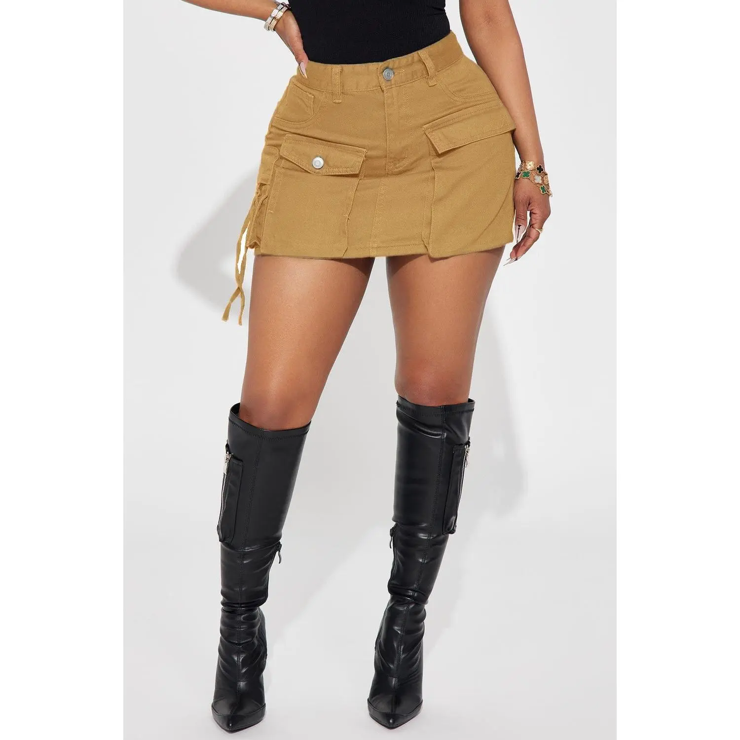 The Jessy Twill Mini Cargo Skirt