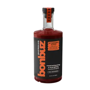 Bonbuz Bittersweet Citron Alcohol Free Functional Spirit - Non-Alcoholic Spirit, Nootropics, Adaptogens, Sugar Free, Vegan, Mocktail, Natural Beverage