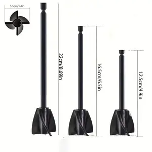 Reusable Paint Stirrer Set, Durable Non-Stick Plastic Stirring Paddle, Comfortable Handle, Efficient Mixing for Epoxy Resin, Pigment, Ceramic Glaze