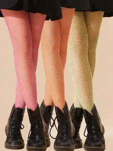 Sexy Fashion Fine Mesh Lightweight Breathable Fishnet Stockings, Colors, High Waist Fitted Design, All Seasons Wear, Women's Clothing, Underwear