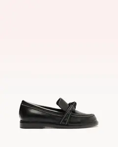 Clarita Chunky Loafer Embroidery Black
