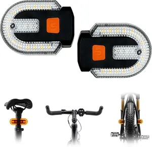 Bike Tail Light with Turn Signal, Bicycle Turn Signals Rear Bike Light Remote Control USB Rechargeable Split 5 Modes Waterproof Bike Taillights Can be Mounted on Front and Rear