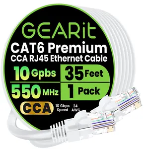 Cat6 Ethernet Patch Cable - CCA Network Cord - UTP, White Cat6 Ethernet Patch Cable - CCA Network Cord - UTP, White