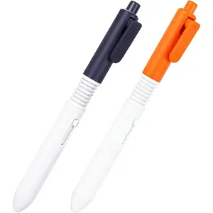 Pen that Sprays Water, Water Spary Kids Toy Pen, 2 in 1 Funny Prank Retractable Pens for Pranks and Tricks, Writing and Spraying, Blue & Orange, 2pcs
