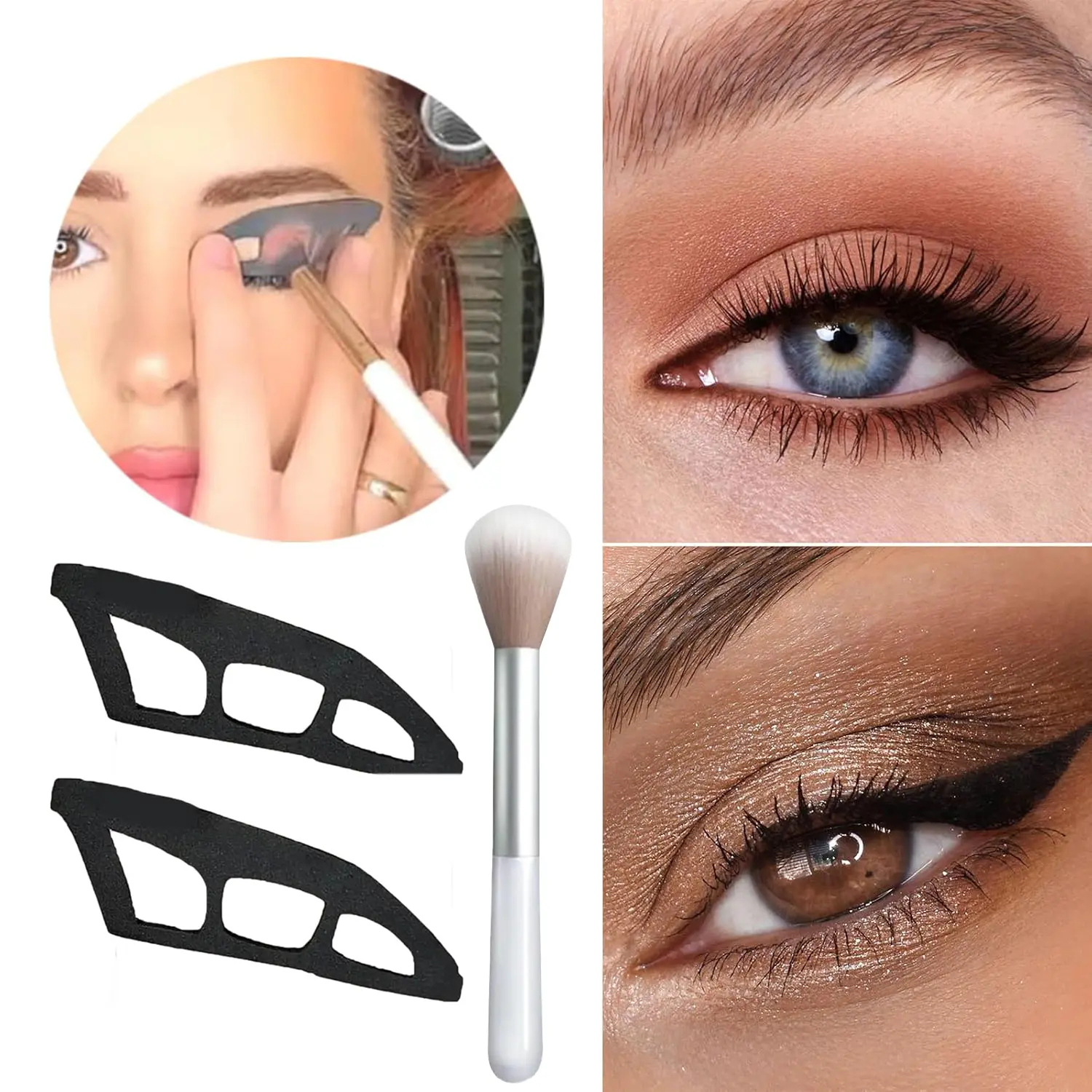 Women's Durable Makeup Tools - Eyeshadow Stencils, Eyeliner Template for Quick, Flawless Cosmetic Application, Symmetry, Soft Glam, Pros, Cosmetics Makeup Tool, Perfection