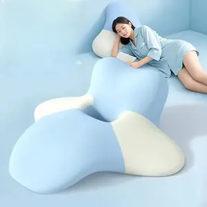 Multi Functional Sleeping Pillow for Bed, Mobile Phone Use, Backrest & Leg Cushion, Deep Sleep Memory Foam, Cervical Support, Ergonomic Design