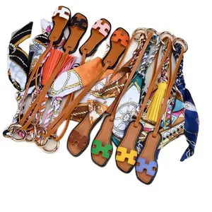 Sandal leather keychain bag charm, Charms & Twillies Colorful Patterned Charm with Tassel and Sandal Design Accessory
