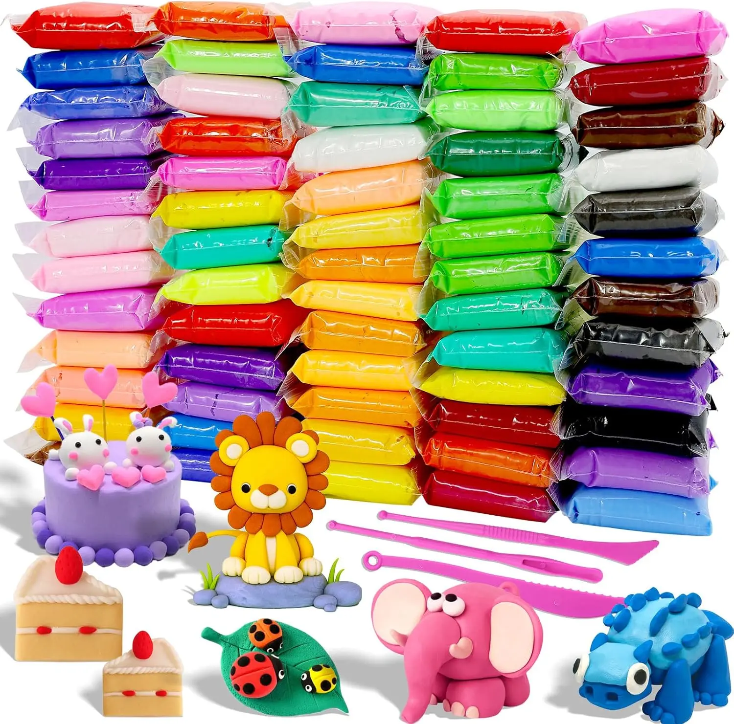 Air Dry Clay - Modeling Clay Kit with 3 Sculpting Tools,Safe & Non-Toxic,DIY Magic Gifts Toys for Boys,Girls,Kids