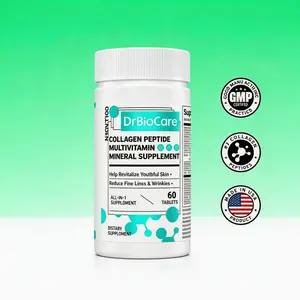 DrBioCare Collagen Peptide Multivitamin 1PCS 60 Tablets Skin Wellness Support Daily Essential Nutrients Beauty Health Supplement Edible Healthcare