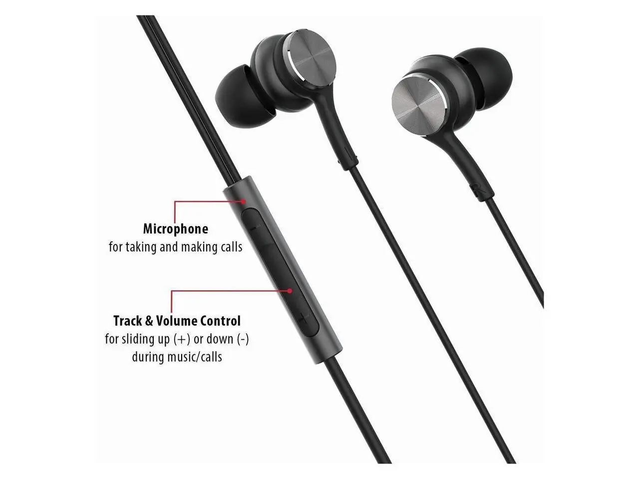 Maxell Fusion X USB-C Earbuds - Stereo - USB Type C - Wired - 32 Ohm - 20 Hz to 20 kHz - Earbud - Binaural - In-ear - 3.94 ft Cable - Black