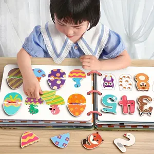 Interactive Cognitive Busy Book, 1 Set Learning Activity Book, Tracing Preschool Books with Vivid Illustrations, Visual Learning Tools, Visual Learning Aids, Learning Materials, Teaching Supplies, Educational Supplies for Early Development