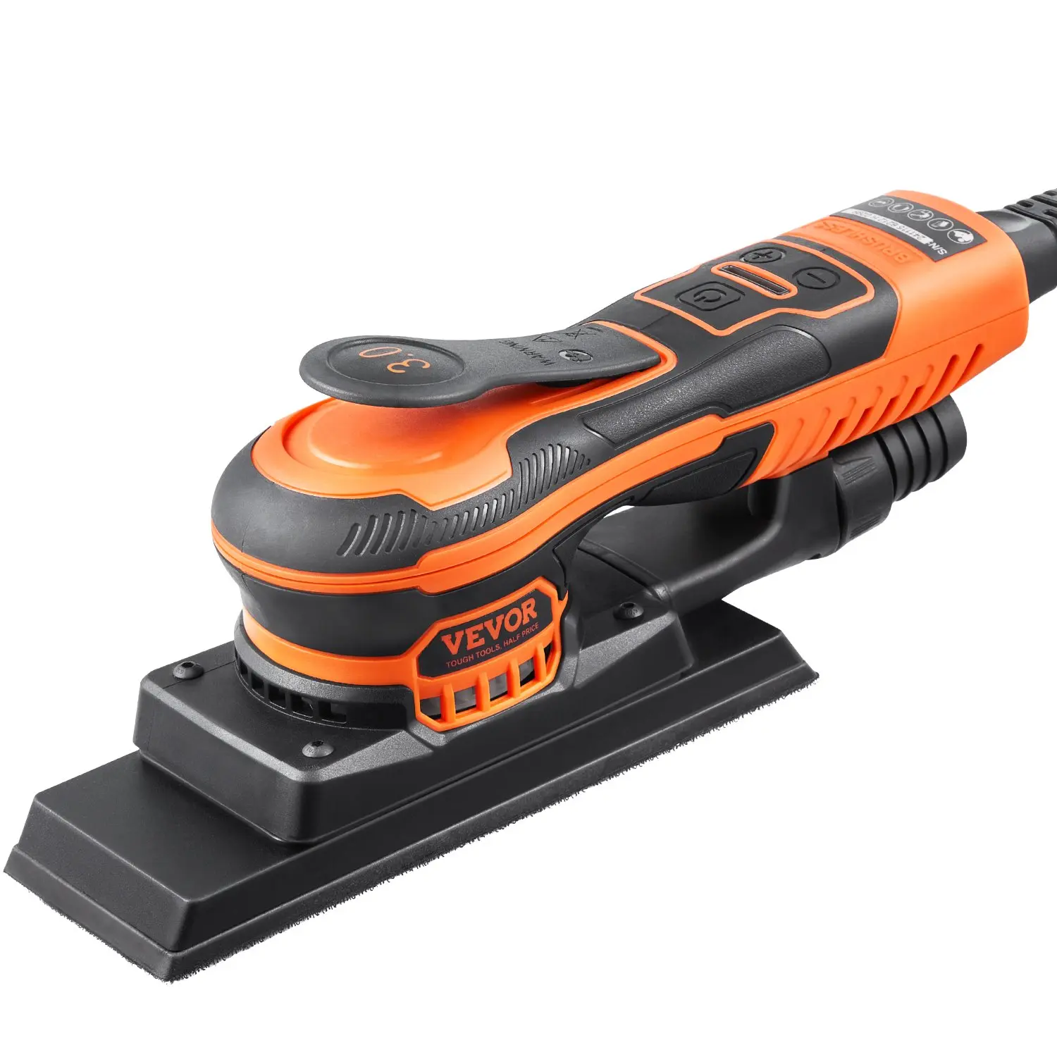 【Summerfinds】3/8 Sheet Sander 350W 6 Speeds Brushless Finishing Sander for Woodworking 【Summerfinds】3/8 Sheet Sander 350W 6 Speeds Brushless Finishing Sander for Woodworking