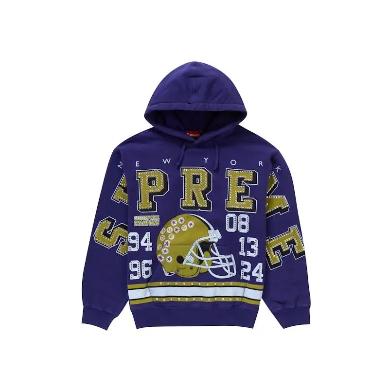 Supreme Men's Champions Studded Hooded Sweatshirt Purple, from StockX