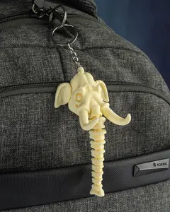 Articulated Safari Animal Keychain - 3D Printed Keychain, Movable Safari Charm, Unique Animal Gift
