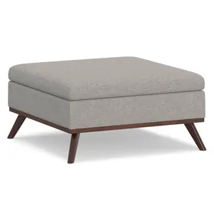 Owen Medium Square Table Ottoman in Linen