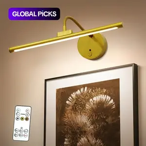 USB Rechargeable Wall Mounted Light, Dimmable Picture Light with Remote Control, Novelty Lighting for Wall Painting, Gallery Art, Painting, Portrait, Modern Mood Lighting