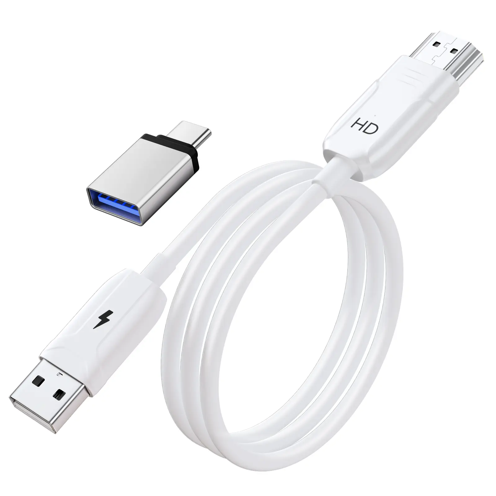 TRENDING 2026! Wireless HDMI Mirroring Cable for TV/Projector | Plug & Play No WiFi or App Needed | AirPlay & Miracast for iPhone/Android/Windows/Mac | Stream YouTube & Videos from Phone to Big Screen