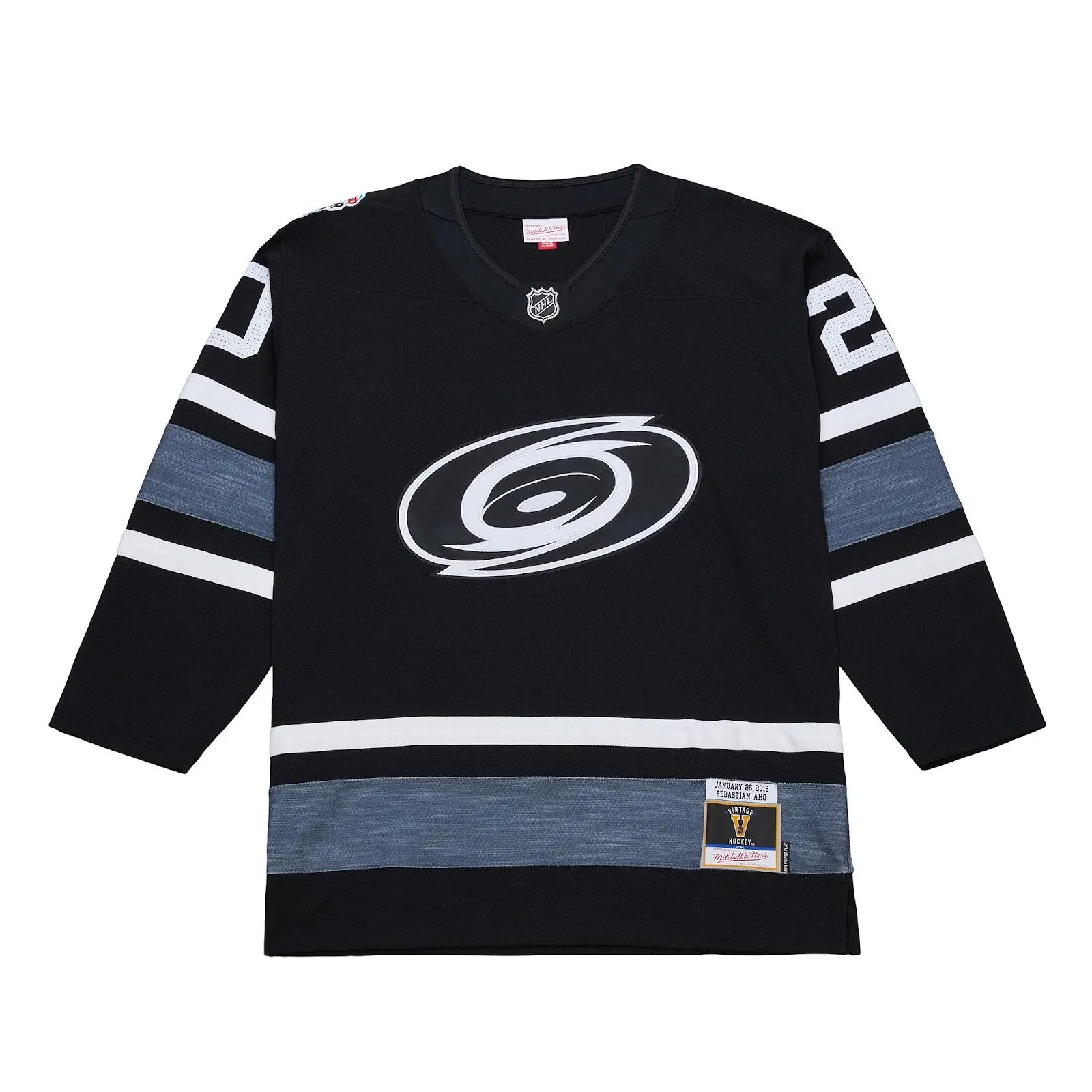Mitchell & Ness Sebastian Aho 2019 NHL All-Star Game Black Polyester Power Play Throwback Hockey Jersey, Sports Fan Gear Top