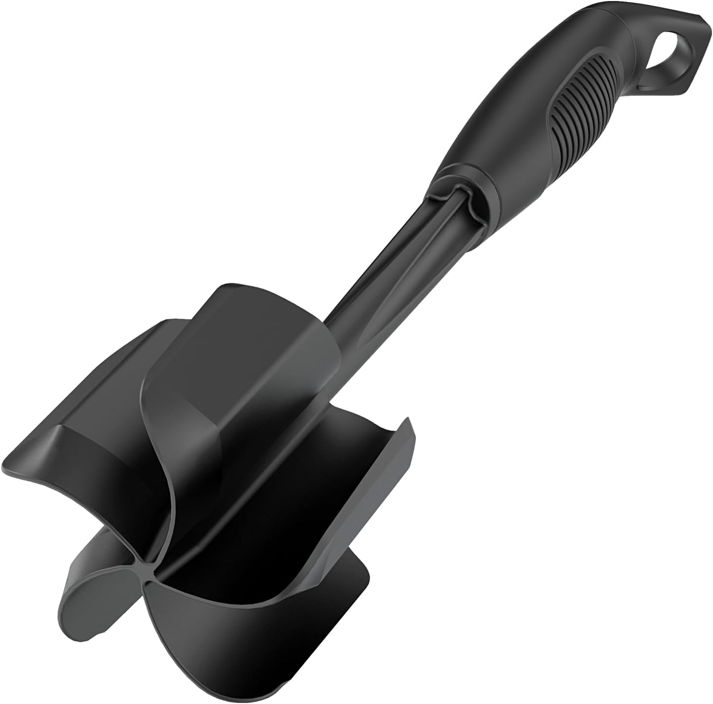Ourokhome Meat Chopper & Potato Masher – Heat Resistant Nylon Ground Beef Smasher, 5-Blade Nonstick Mixer & Stirrer, Multi-Use Kitchen Tool, Black