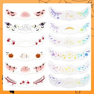 12PCS Sparkly Halloween Freckle Stickers – Waterproof Face Tattoos for Kids, Women & Festival Makeup Glitter Freckles Face 2 Sheets Bronze Temporary Stickers Sparkle Metallic Makeup Speckles For Women And Girls