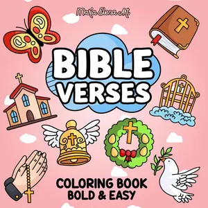 Bible Verses Coloring Book: 50 Simple and Faith-Based Christian Coloring Pages with Verses